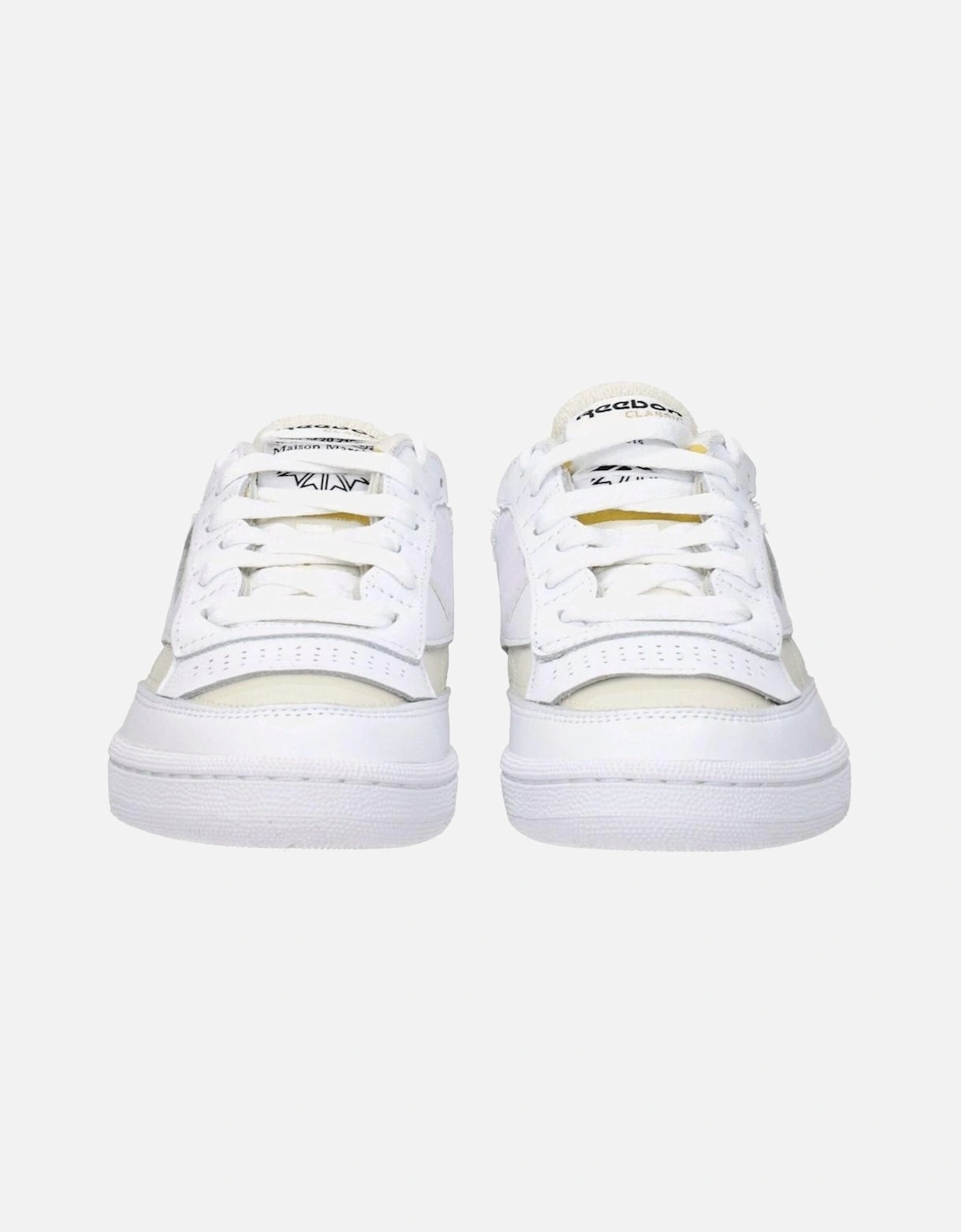 Leather Logo-Embellished Lace-Up Sneakers Women - White