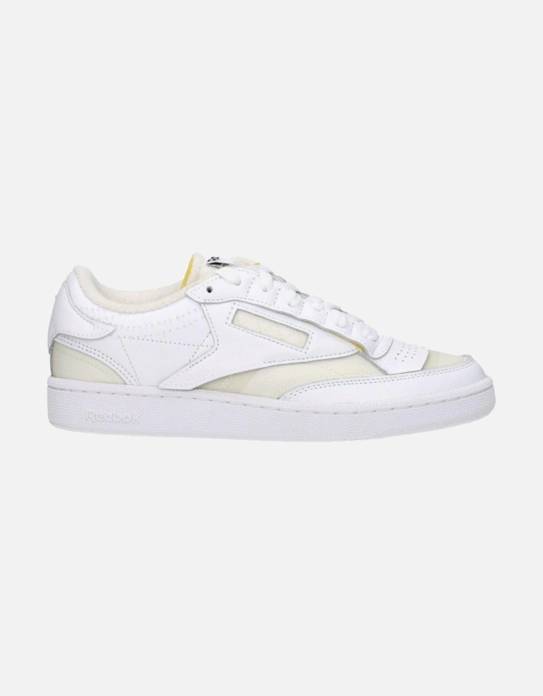Leather Logo-Embellished Lace-Up Sneakers Women - White