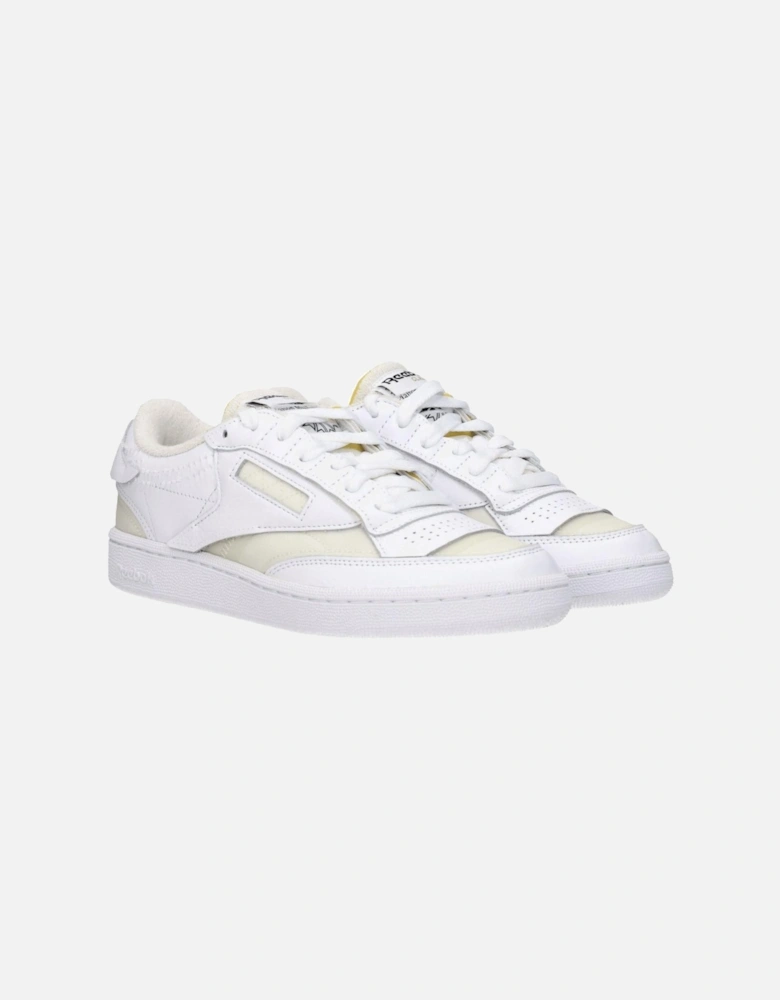 Leather Logo-Embellished Lace-Up Sneakers Women - White