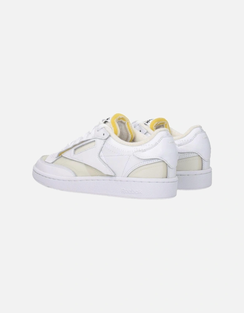 Leather Logo-Embellished Lace-Up Sneakers Women - White