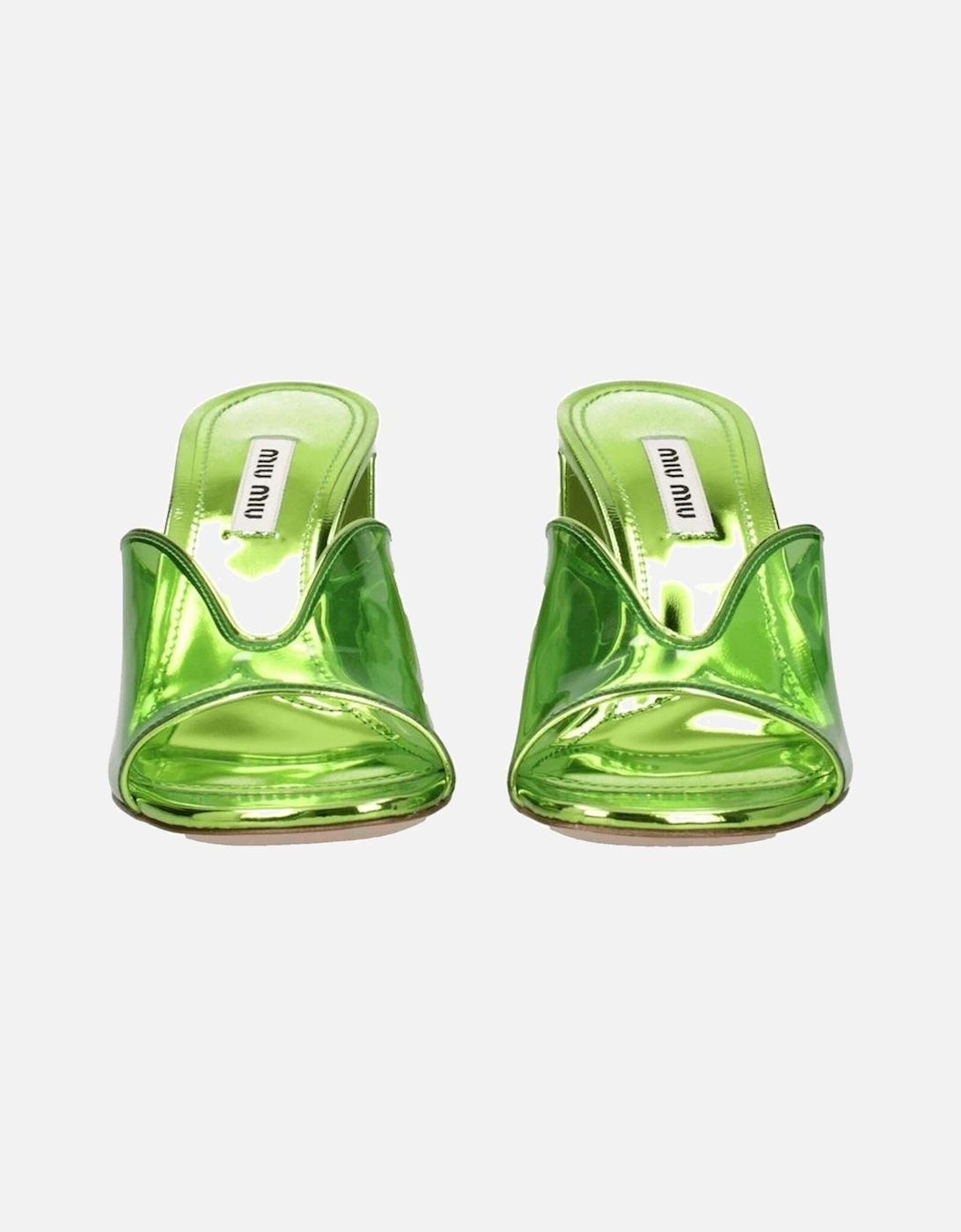 Open Toe Mid Heel Leather Sandals Women - Green