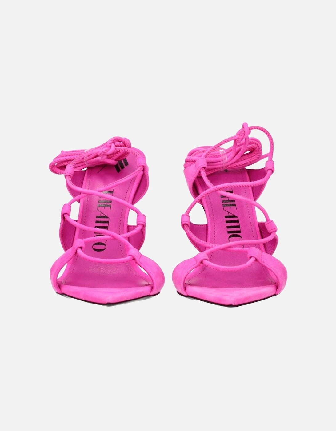 Suede High Heel Pointy Toe Sandals Women - Pink