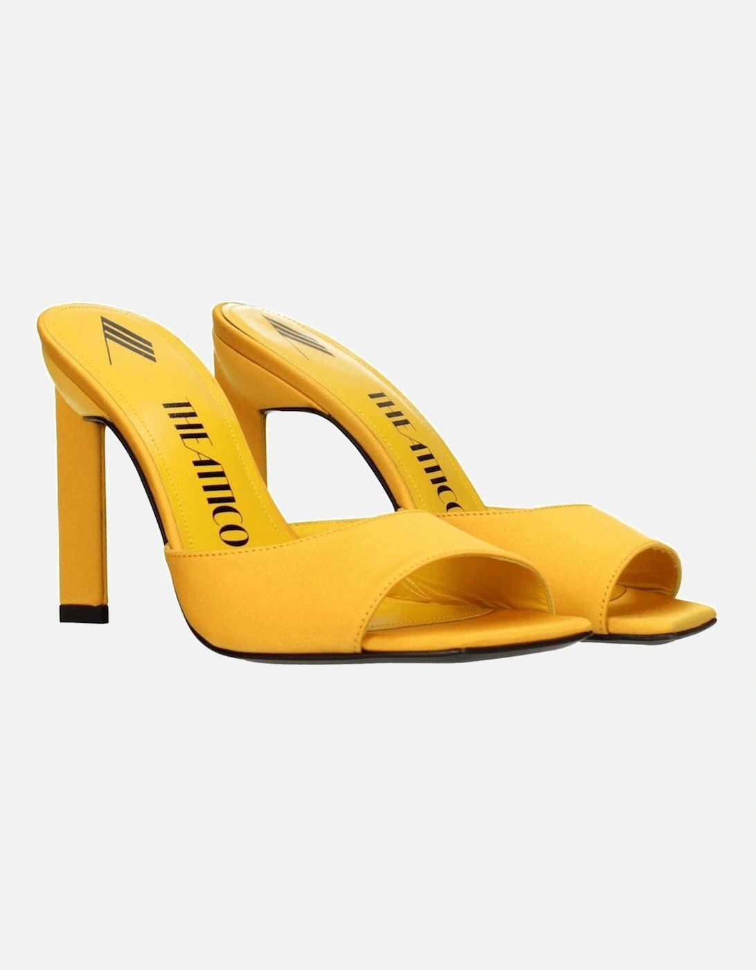 Rhinestone Satin High Heel Sandals Women - Orange