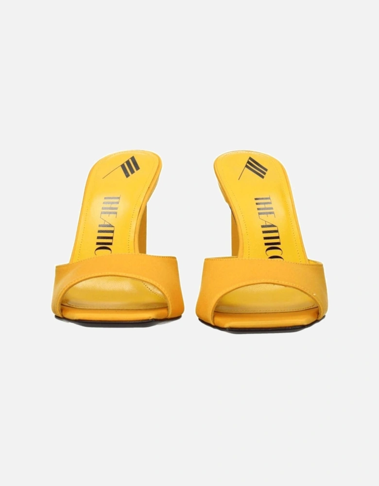 Rhinestone Satin High Heel Sandals Women - Orange