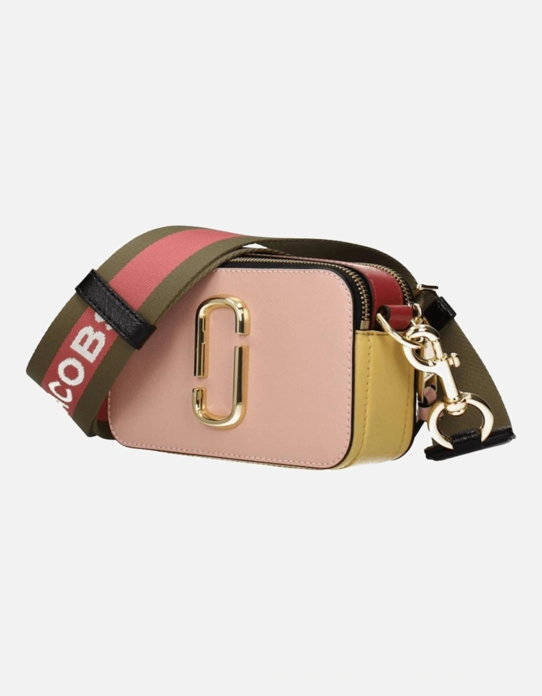 Mini Leather Crossbody Bag with Adjustable Strap Women - Pink
