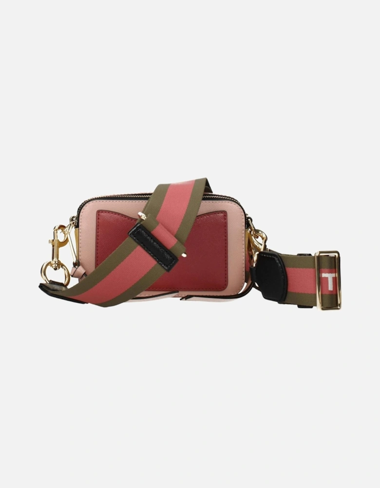 Mini Leather Crossbody Bag with Adjustable Strap Women - Pink