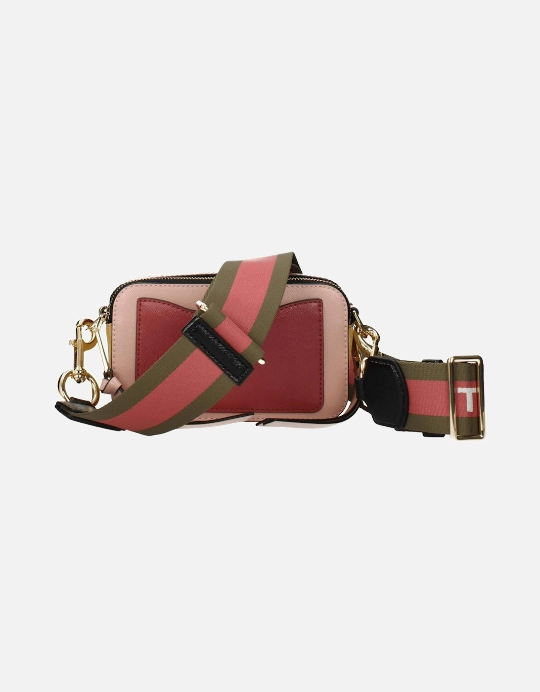 Mini Leather Crossbody Bag with Adjustable Strap Women - Pink