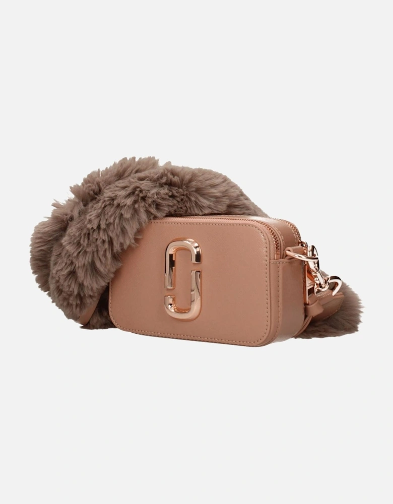 Small Leather Crossbody Bag with Removable Shoulder Strap Women - Pink
