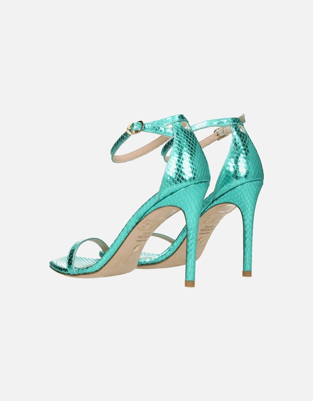 High Heel Open Toe Leather Sandals Women - Green
