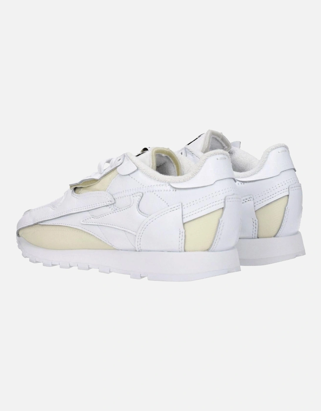 Leather Sneakers with Logo and Lace-Up Closure Women - White