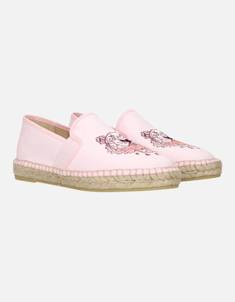 Fabric Espadrilles with Front Logo Women - Pink Shoes