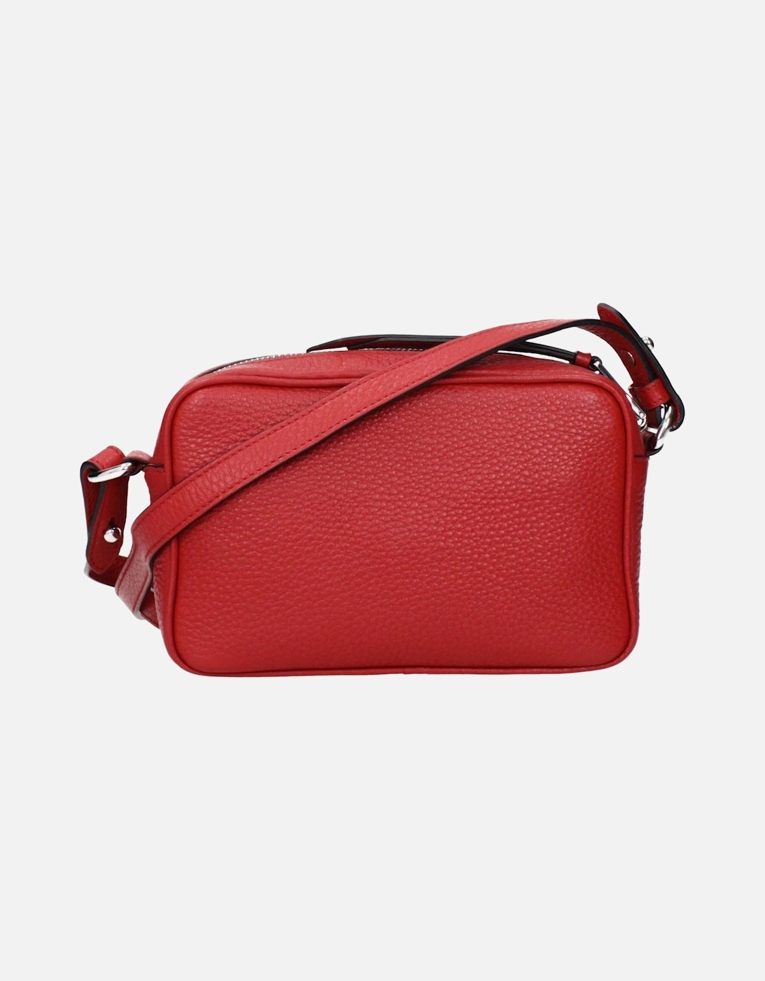 Leather Crossbody Bag with Adjustable Strap Women - Red