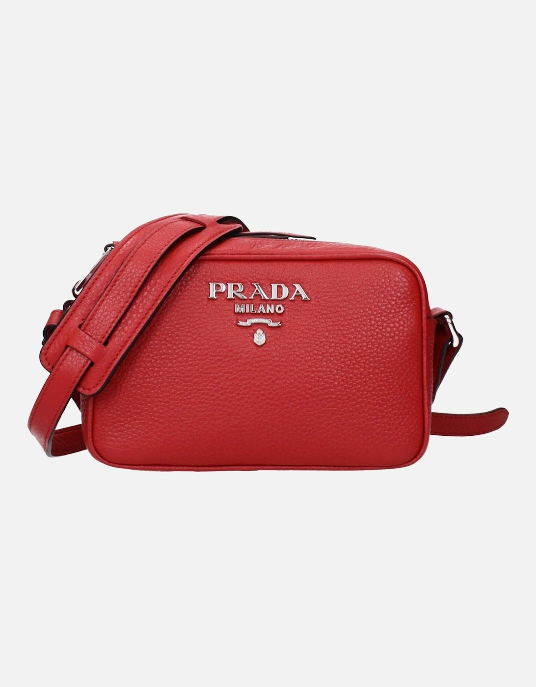 Leather Crossbody Bag with Adjustable Strap Women - Red, 4 of 3