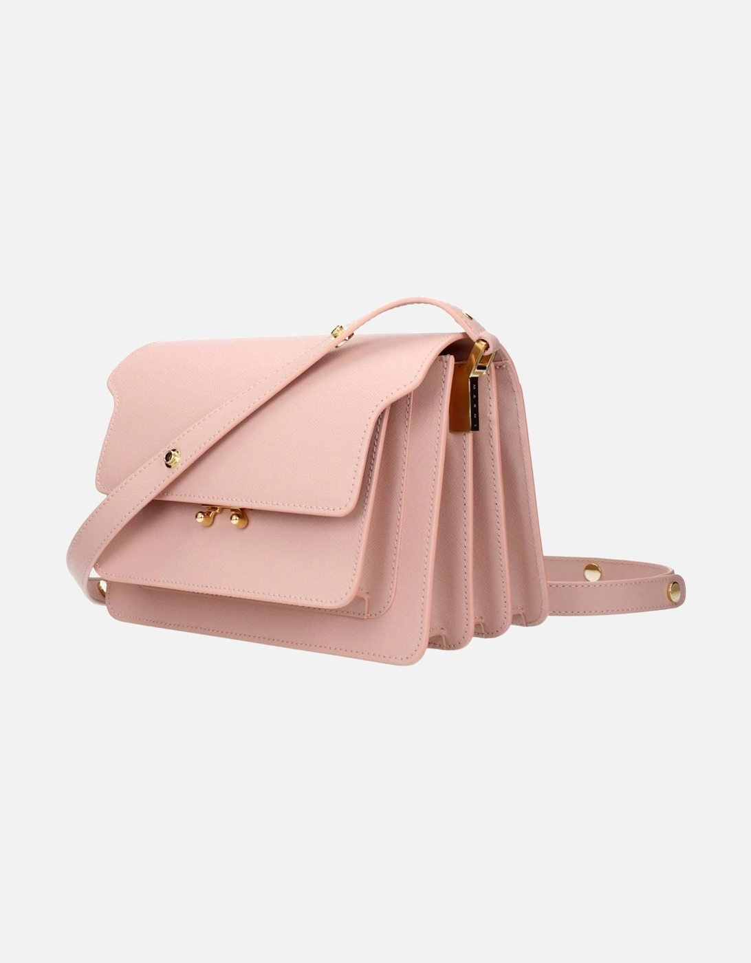 Leather Shoulder Bag with Adjustable Handle Women - Pink