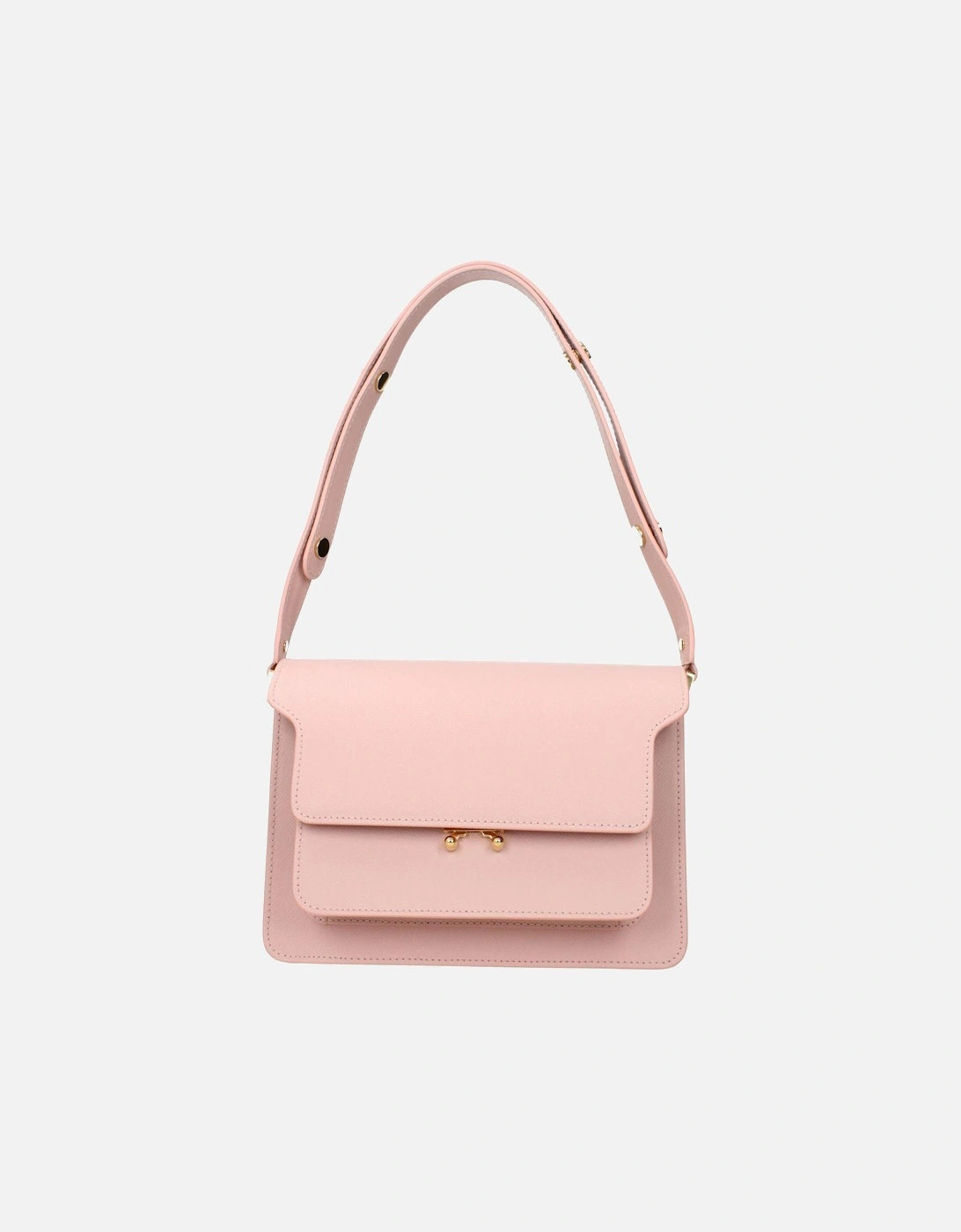 Leather Shoulder Bag with Adjustable Handle Women - Pink, 4 of 3