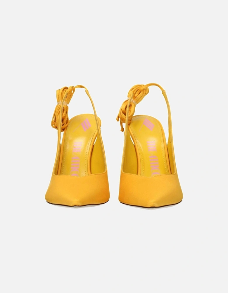 High Heel Satin Self-Tie Sandals Women - Orange