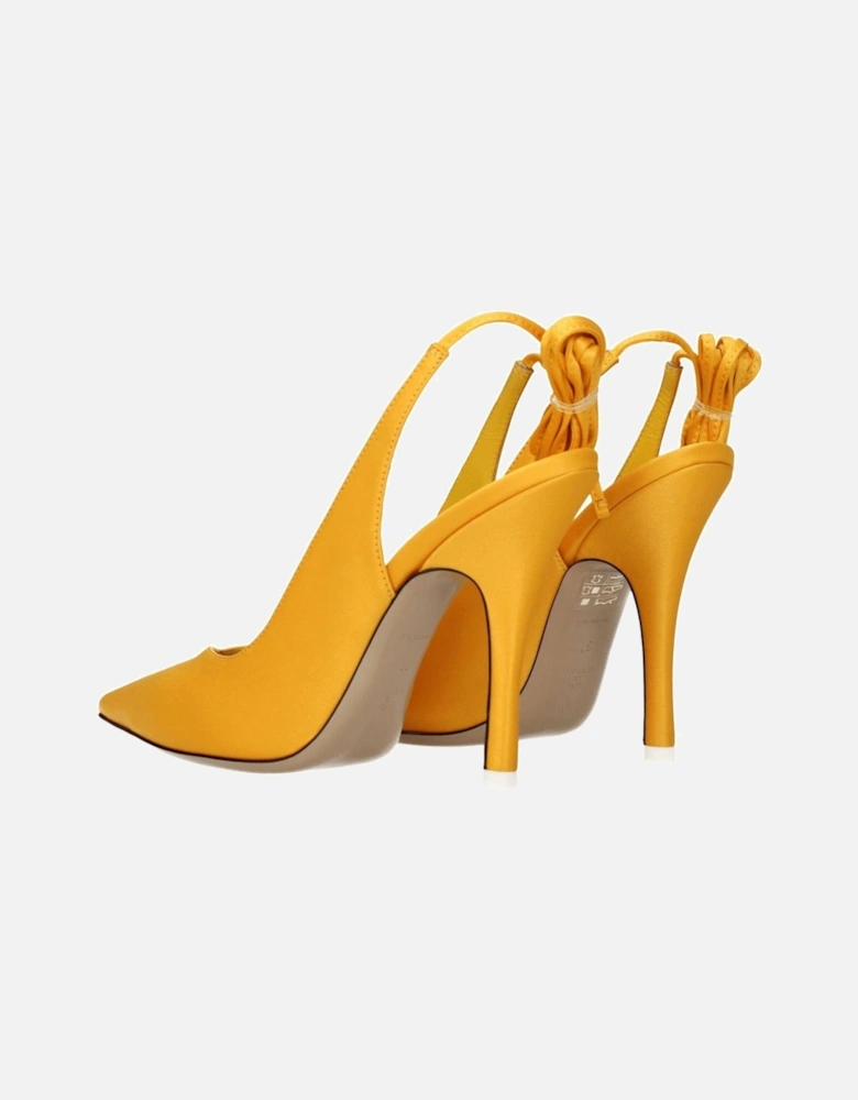 High Heel Satin Self-Tie Sandals Women - Orange