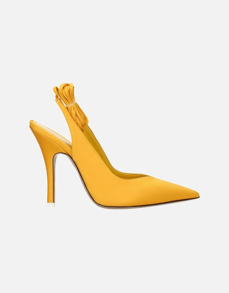 High Heel Satin Self-Tie Sandals Women - Orange