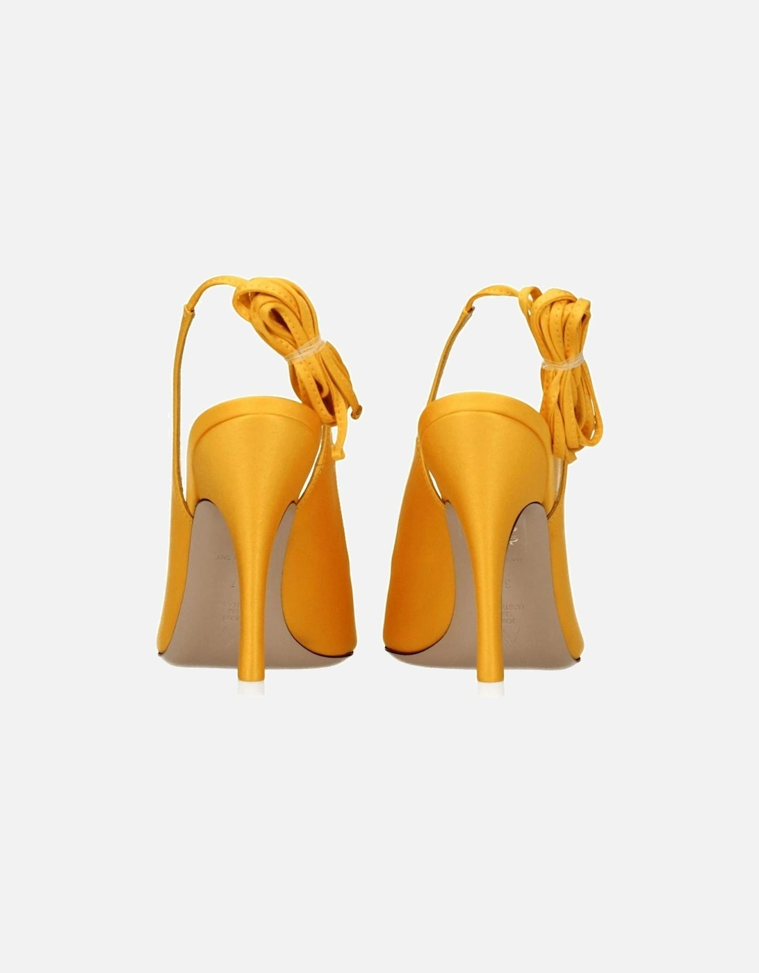 High Heel Satin Self-Tie Sandals Women - Orange
