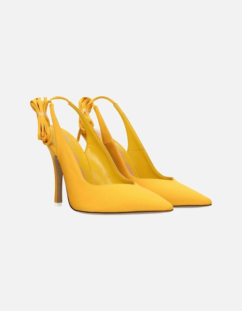 High Heel Satin Self-Tie Sandals Women - Orange