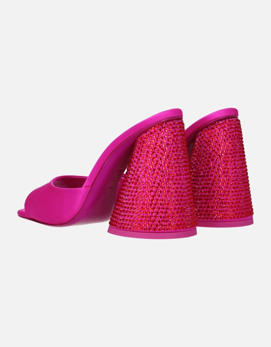 High Heel Satin Rhinestone Sandals Women - Pink