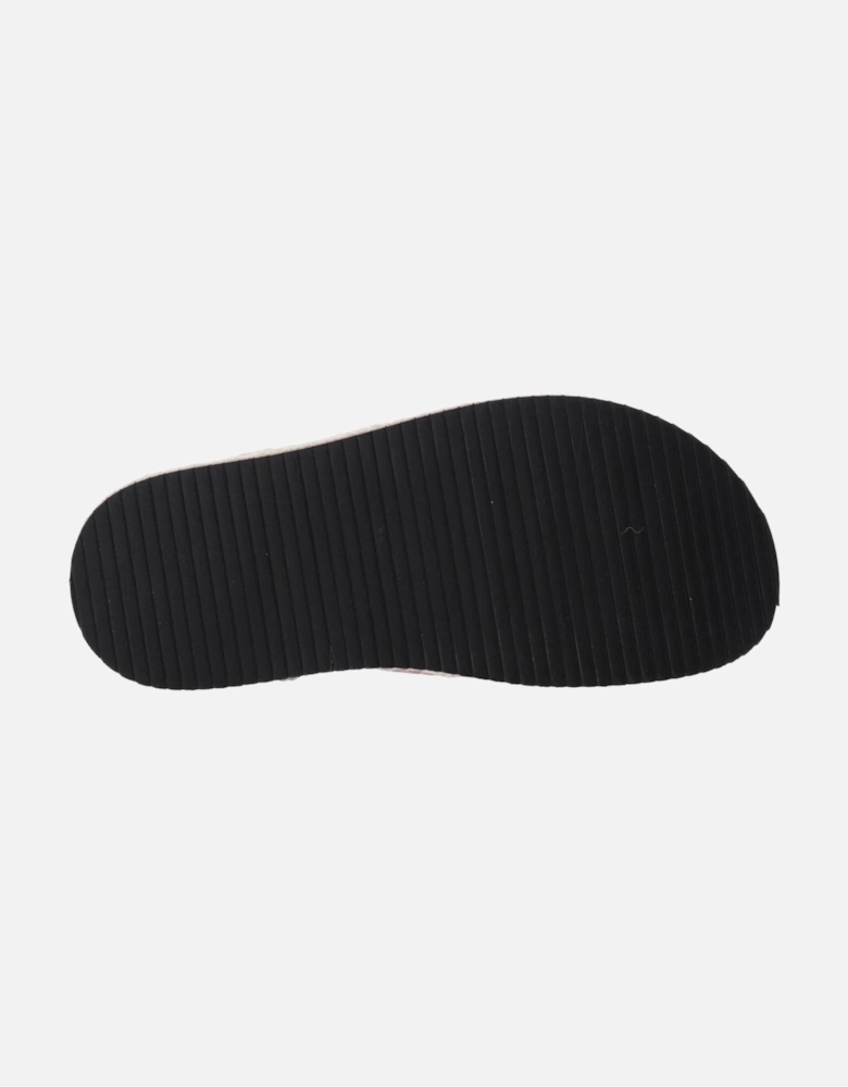 Fabric Slippers with Side Logo and Open Toe Women - Pink Sandals