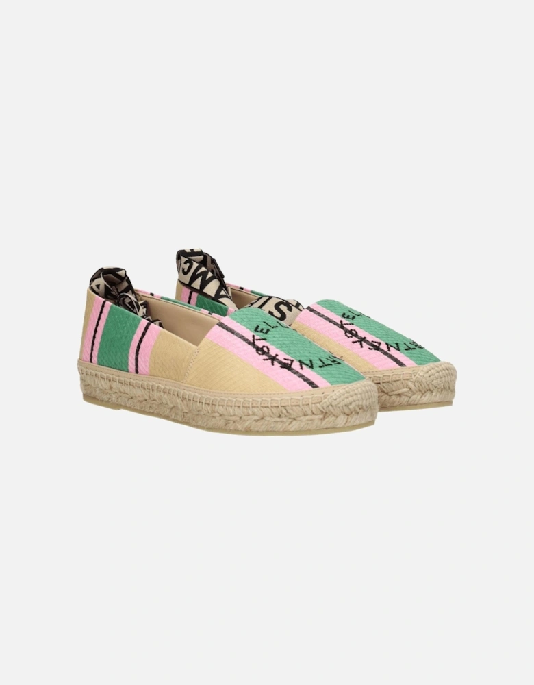 Multicolor Casual Espadrilles with Logo and Round Toe Women Shoes