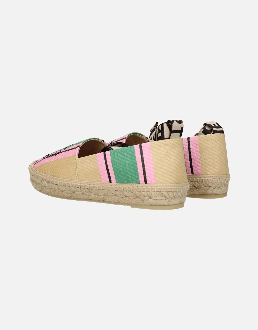 Multicolor Casual Espadrilles with Logo and Round Toe Women Shoes