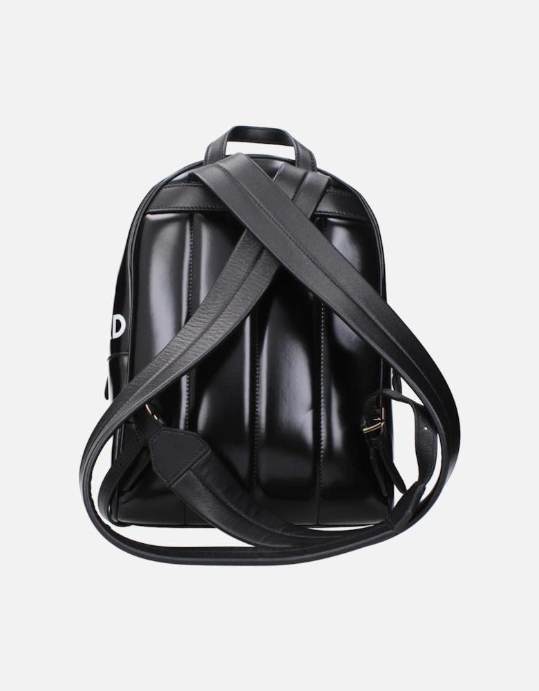 Front Logo Backpack with Adjustable Straps Women - Black