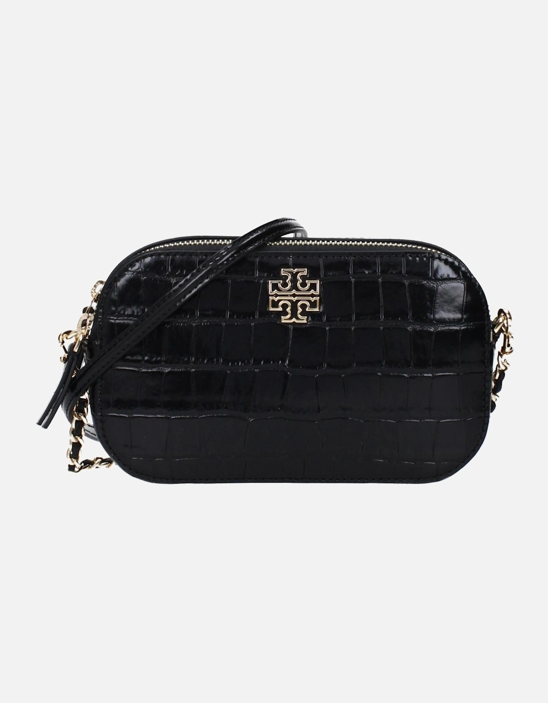 Leather Crossbody Bag with Adjustable Strap Women - Black, 4 of 3