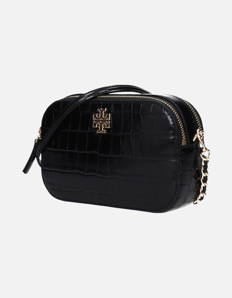 Leather Crossbody Bag with Adjustable Strap Women - Black