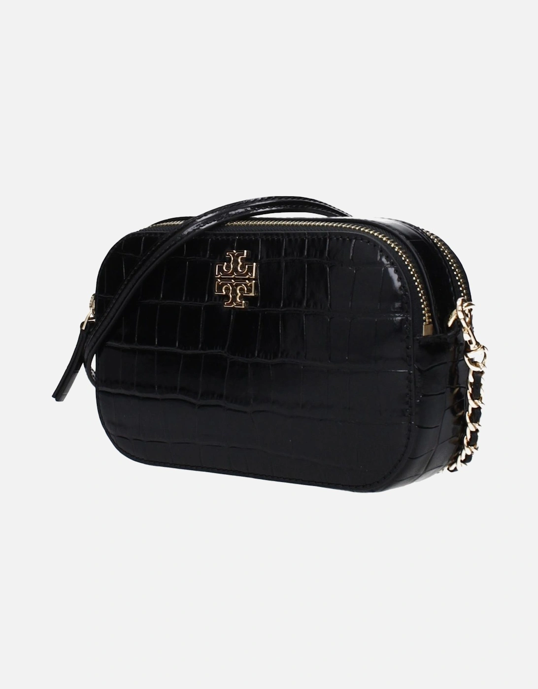 Leather Crossbody Bag with Adjustable Strap Women - Black