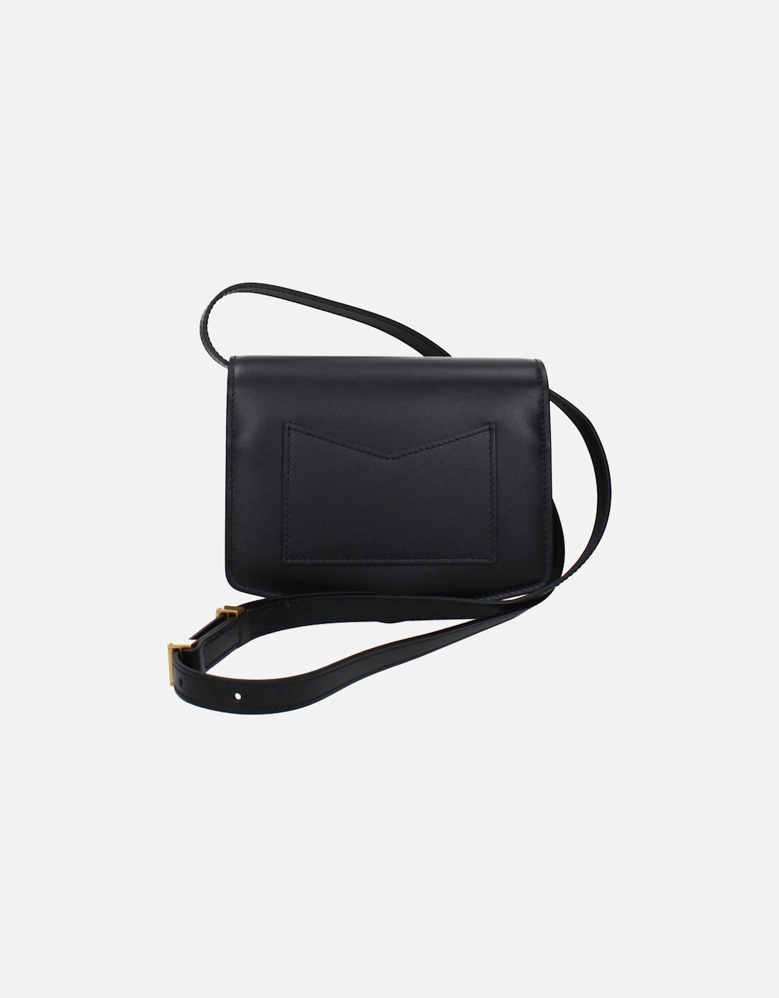Leather Crossbody Bag with Adjustable Strap Women - Black
