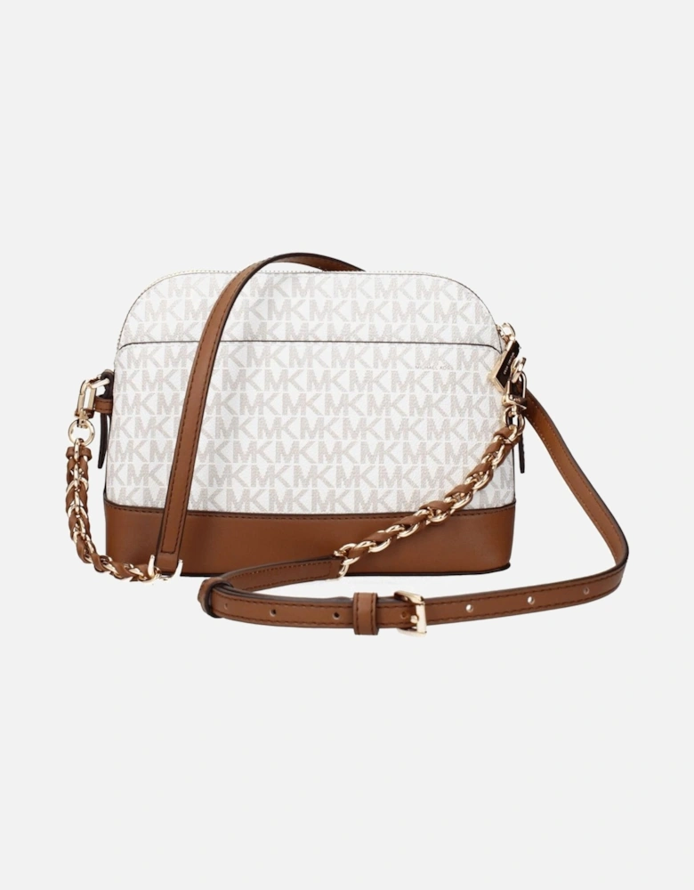 Large Leather Crossbody Bag with Adjustable Strap Women - Beige