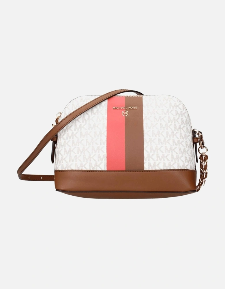 Large Leather Crossbody Bag with Adjustable Strap Women - Beige