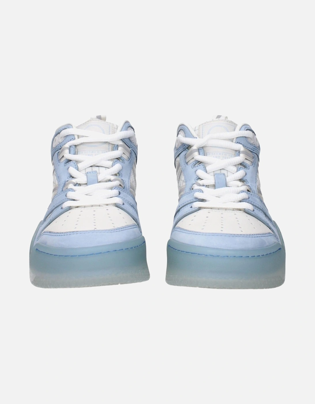 Leather Sneakers with Logo Details Women - White