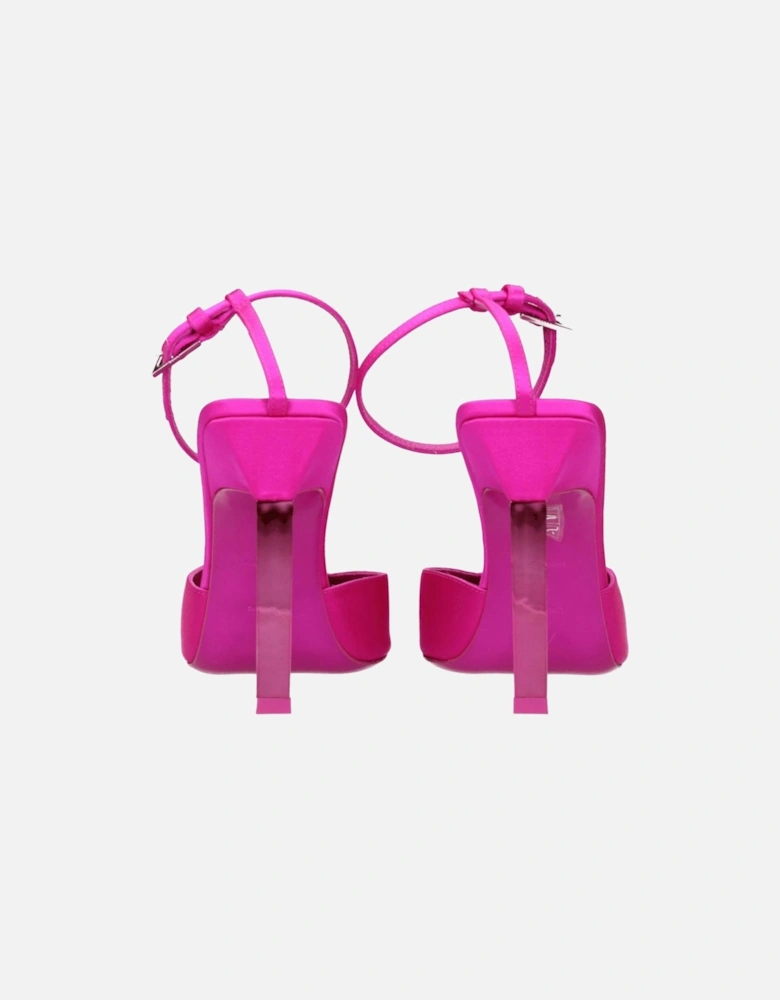 High Heel Satin Pointed Toe Sandals Women - Pink