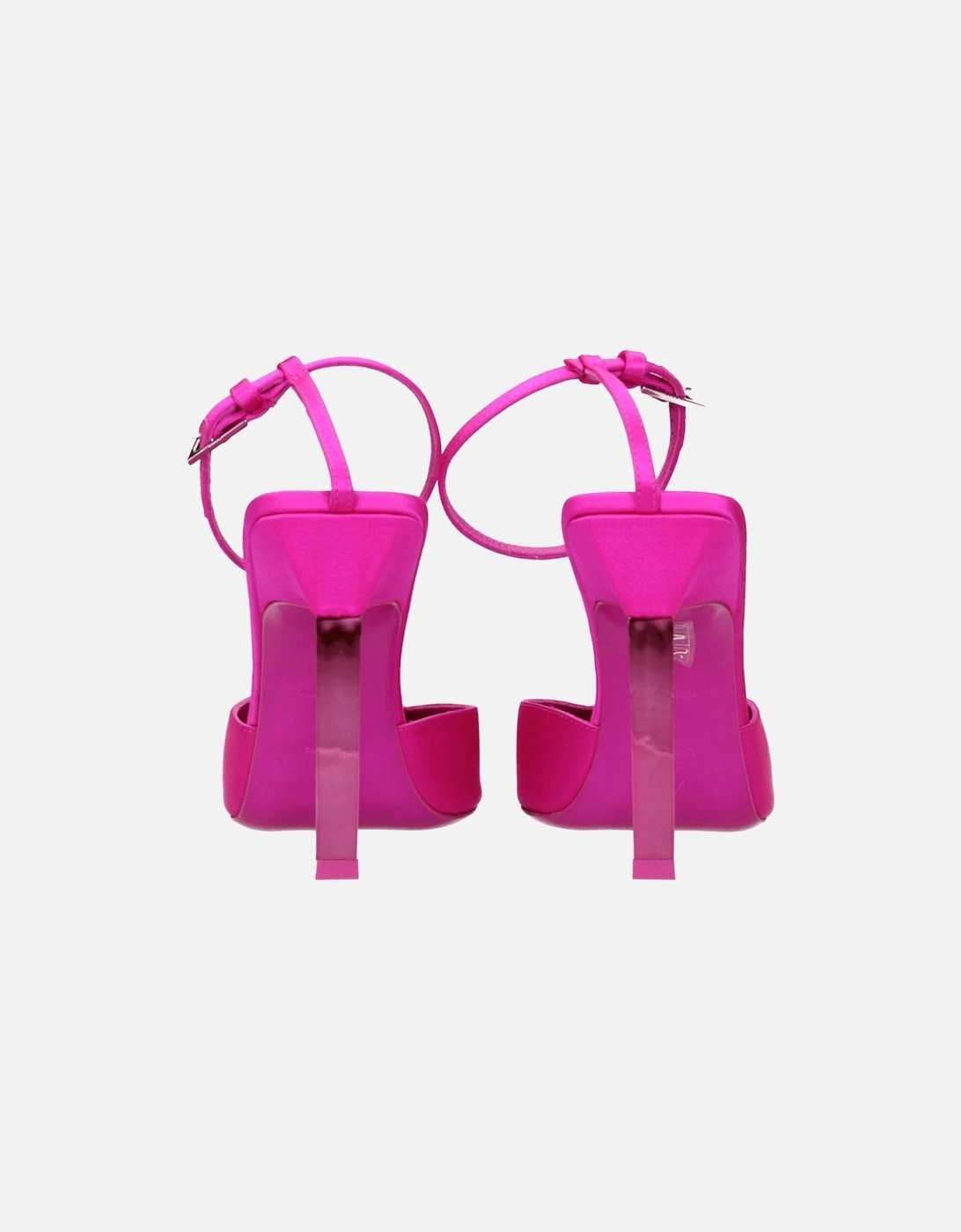High Heel Satin Pointed Toe Sandals Women - Pink