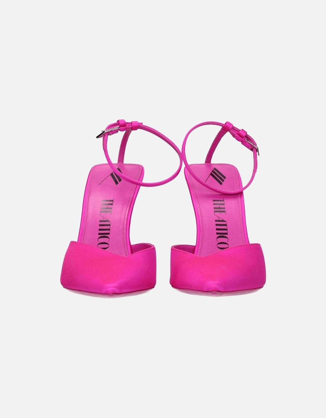 High Heel Satin Pointed Toe Sandals Women - Pink