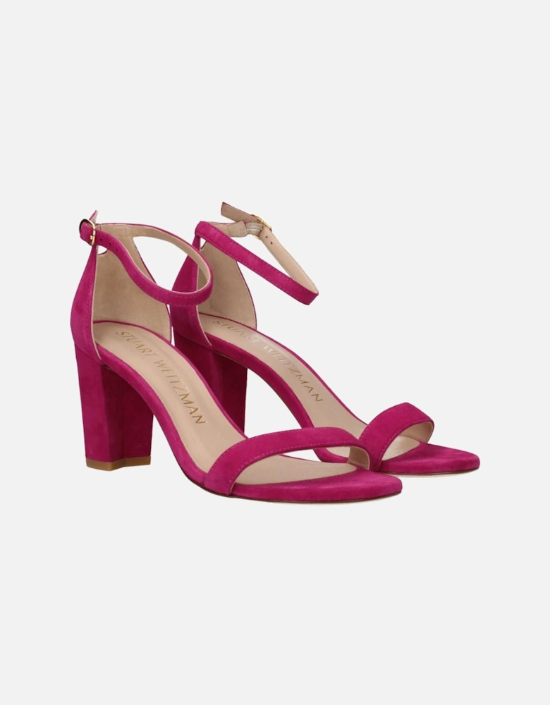 Suede Open Toe Mid Heel Sandals Women - Pink