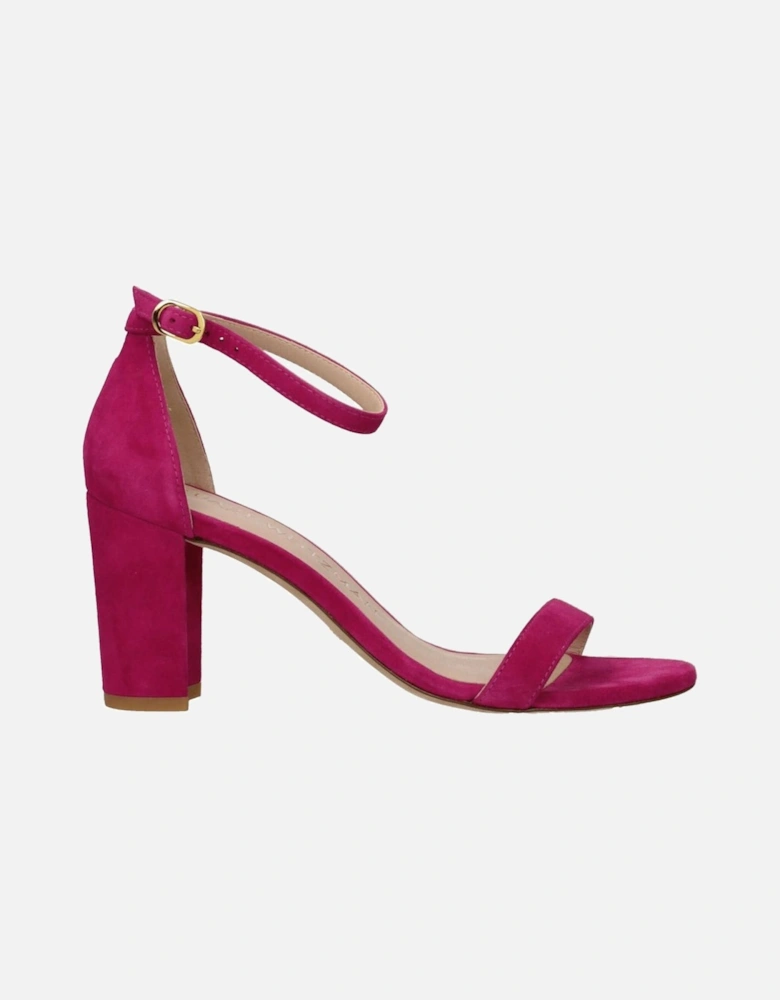 Suede Open Toe Mid Heel Sandals Women - Pink