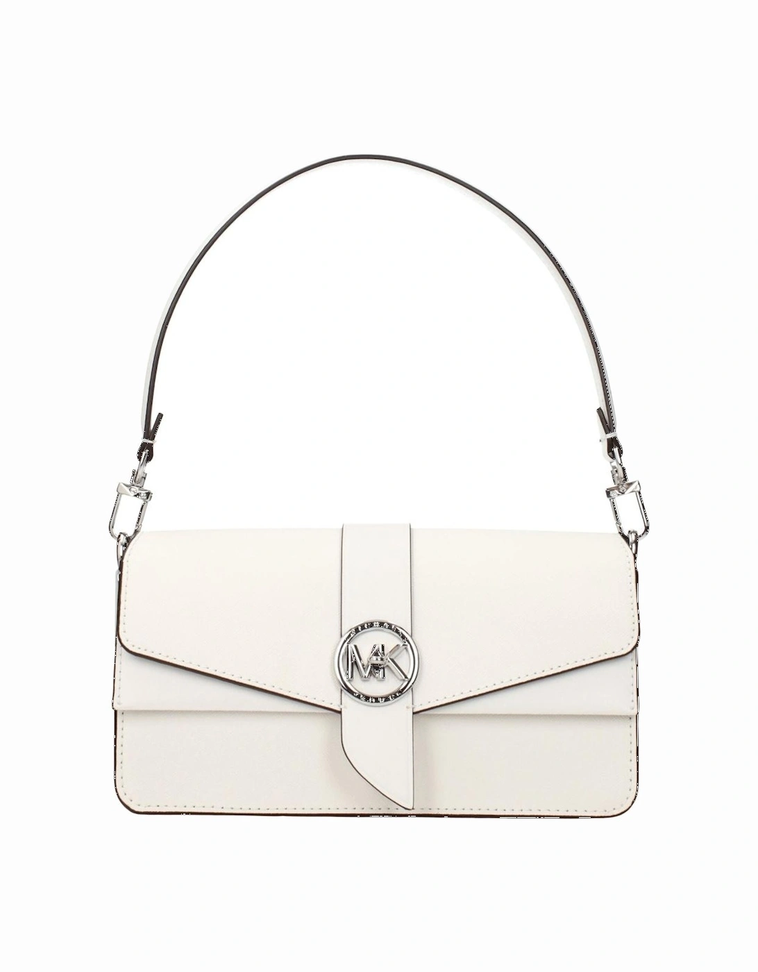 Leather Handbag with Adjustable Shoulder Strap Women - White, 4 of 3