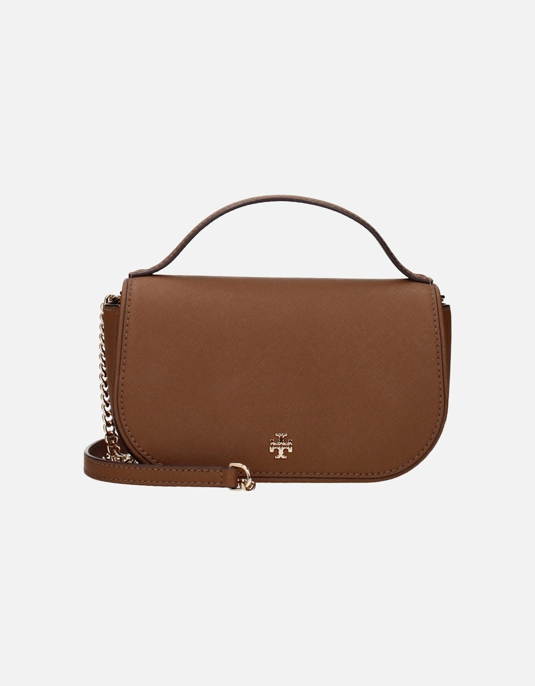 Leather Handbag with Front Logo and Removable Shoulder Strap Women -, 4 of 3