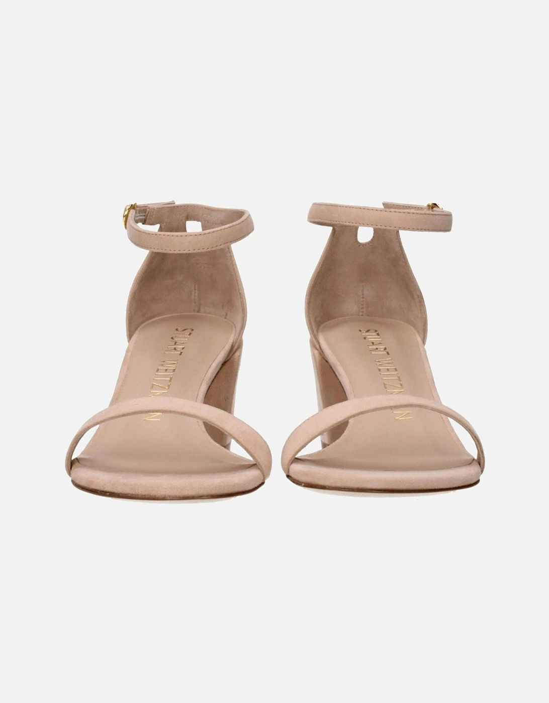 Suede Mid-Heel Open-Toe Sandals Women - Pink