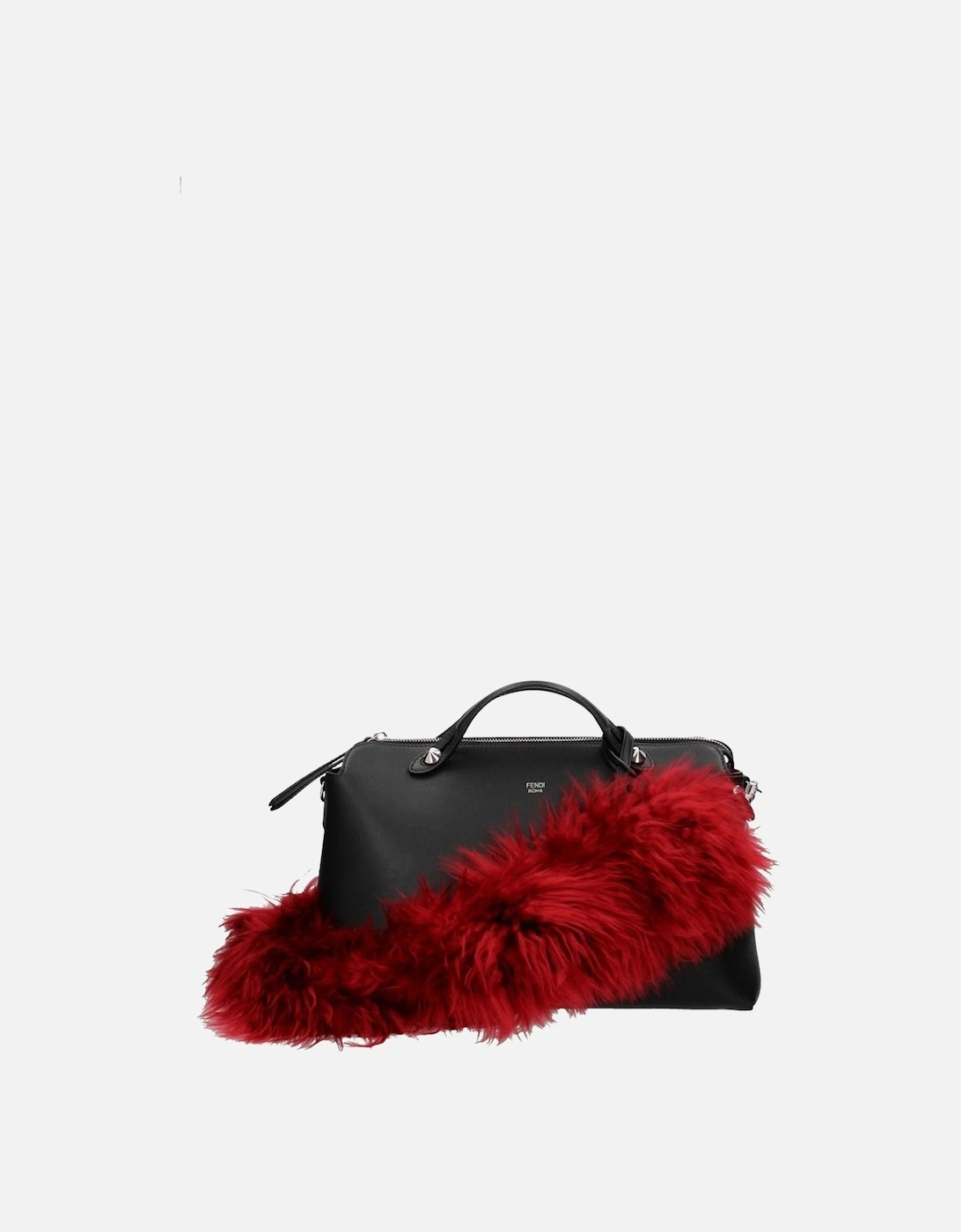 Leather Shoulder Strap with Logo and Hook Closure Women - Red Shoulder