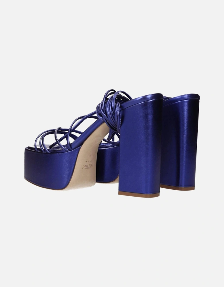 Pin Up High Heel Open Toe Sandals Women - Purple