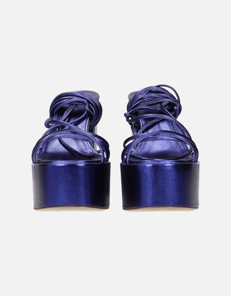 Pin Up High Heel Open Toe Sandals Women - Purple