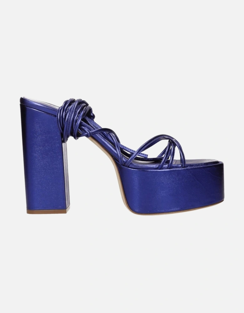 Pin Up High Heel Open Toe Sandals Women - Purple