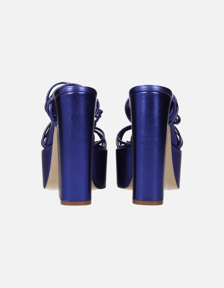 Pin Up High Heel Open Toe Sandals Women - Purple