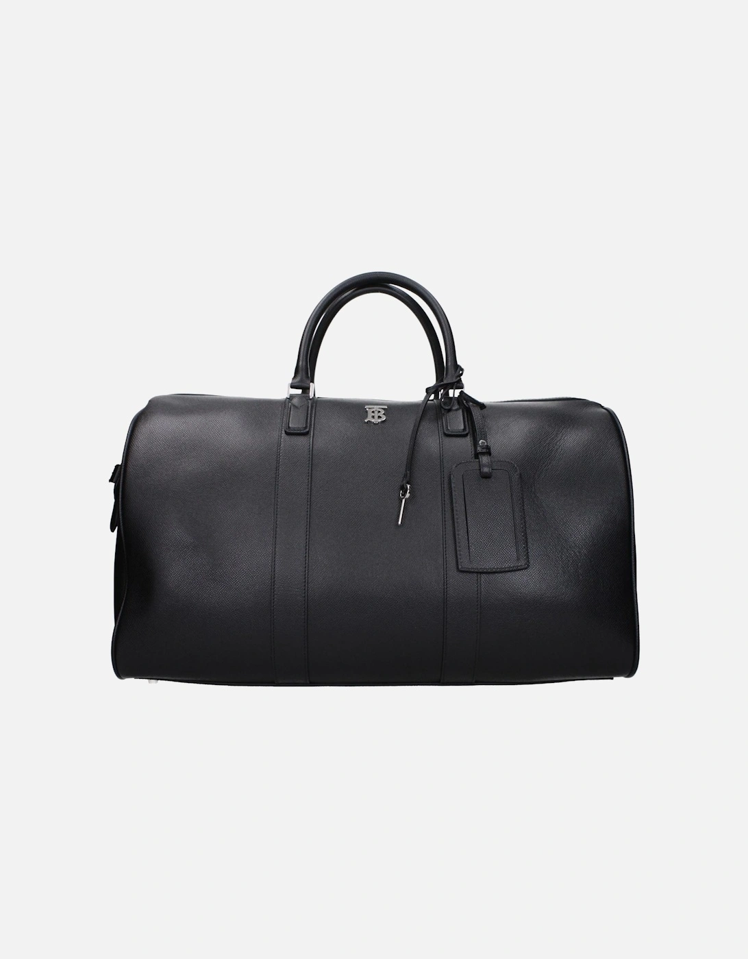 Leather Travel Bag with Logo and Detachable Straps Women - Black, 3 of 2